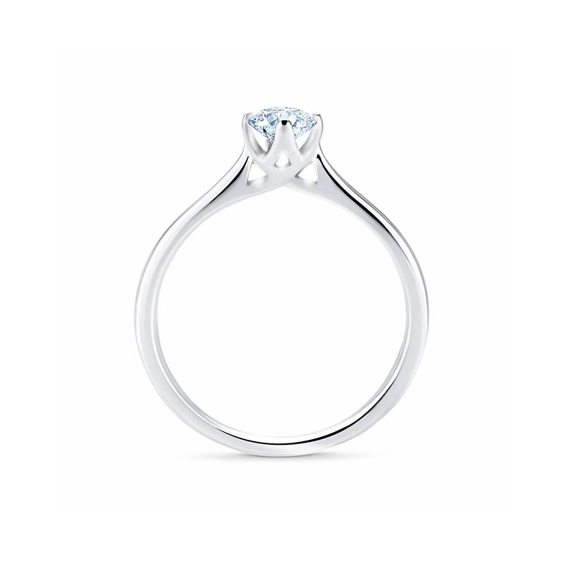 Solitario Ikeda de oro blanco 18kt con diamante de 0.30 cts - SR 56-3