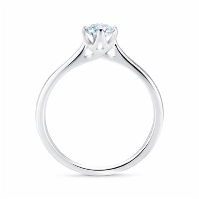 Solitario Ikeda de oro blanco 18kt con diamante de 0.30 cts - SR 56-3