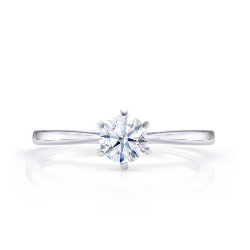 Anillo clásico "Florencia PT" platino y diamante