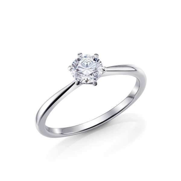 Anillo clásico "Florencia PT" platino y diamante-2