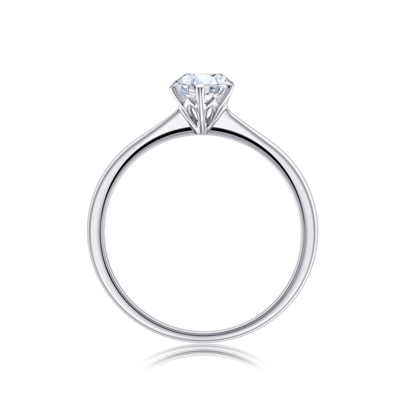 Anillo clásico "Florencia PT" platino y diamante-3