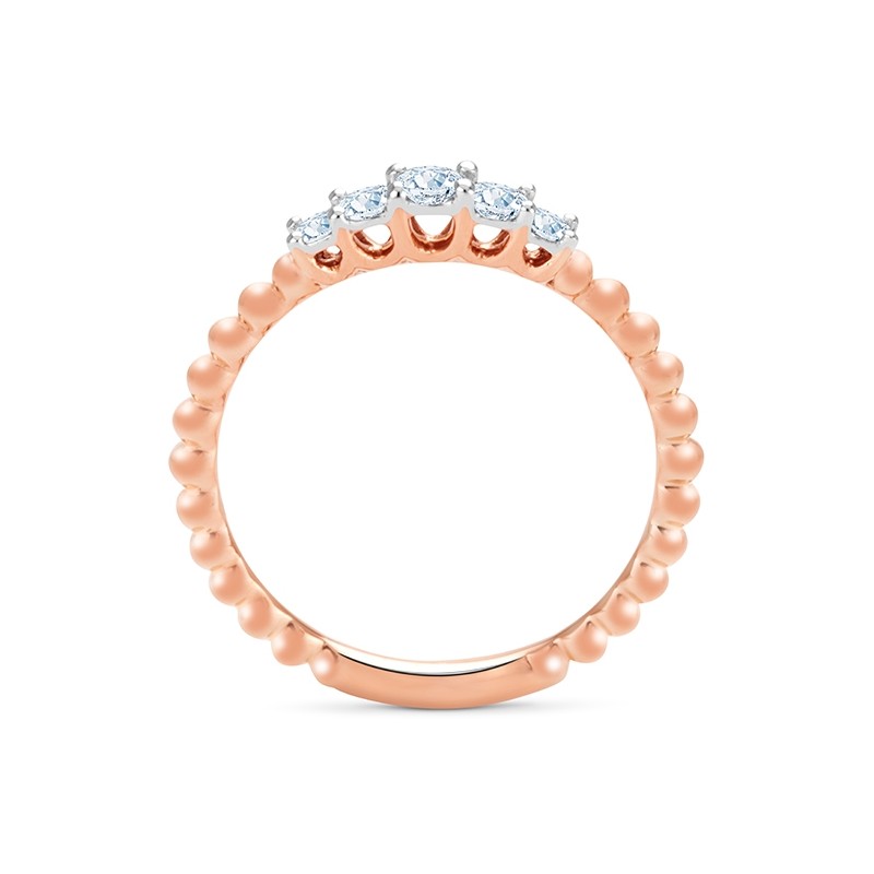 Alianza Cintillo 5 Diamantes Bubble ST 12-3