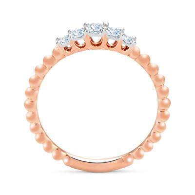 Alianza Cintillo 5 Diamantes Bubble ST 12-3