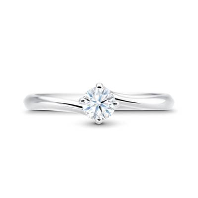 Solitario "Arba-Pt" de estilo clásico y diamante