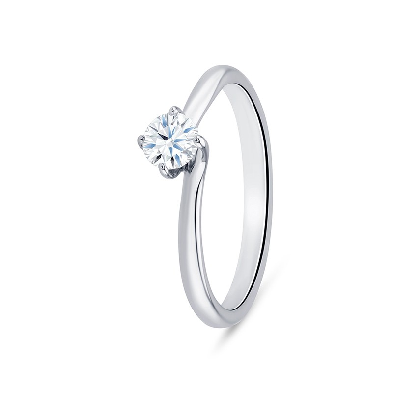 Solitario "Arba-Pt" de estilo clásico y diamante-2