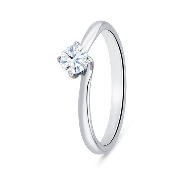 Solitario "Arba-Pt" de estilo clásico y diamante 2
