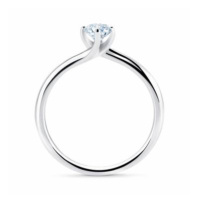 Solitario "Arba-Pt" de estilo clásico y diamante-3