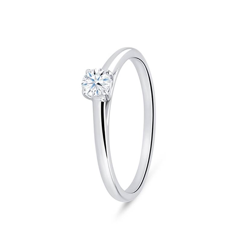 Anillo "Beauty" Pt clásico con Diamante SR 34 PT 2