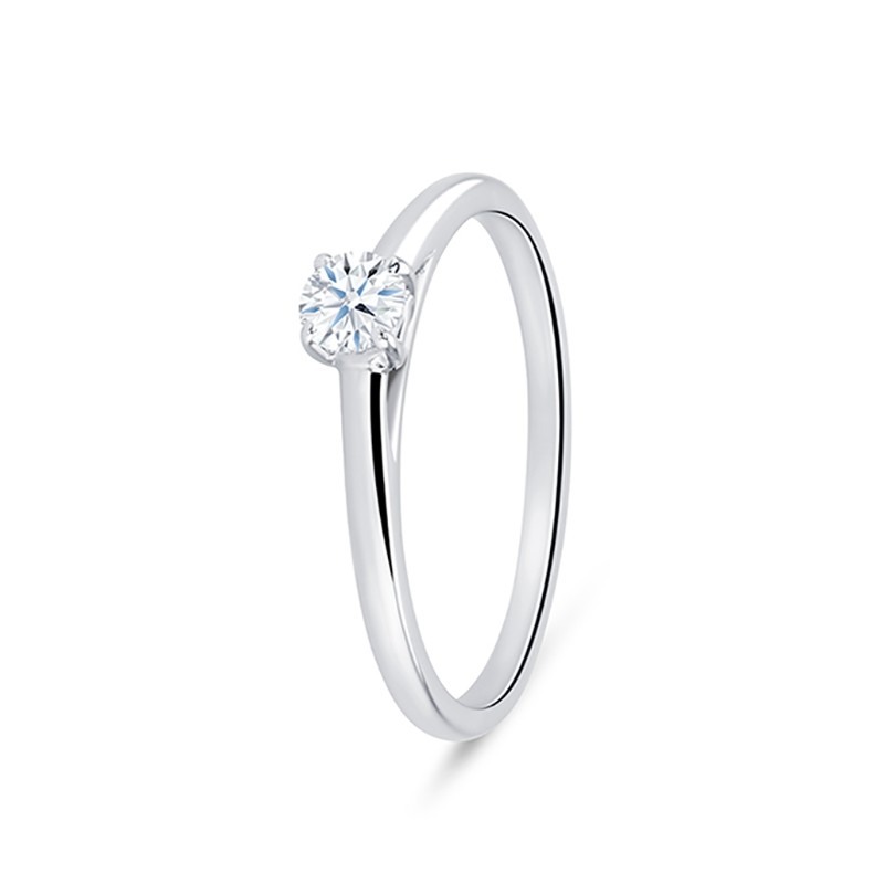 Anillo "Beauty" Pt clásico con Diamante SR 34 PT 2