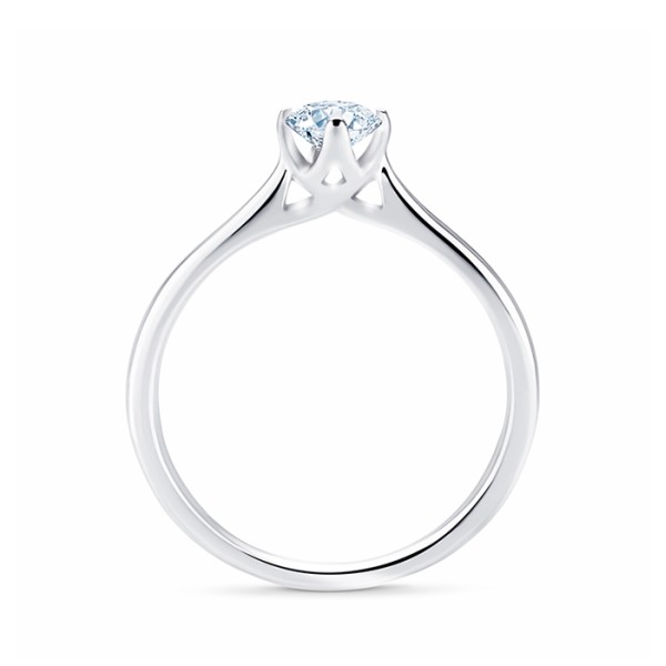 Sortija Platino y Brillante Gijón-PT - Clásica