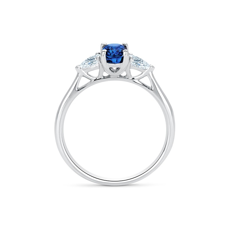 Anillos  de compromiso con zafiro