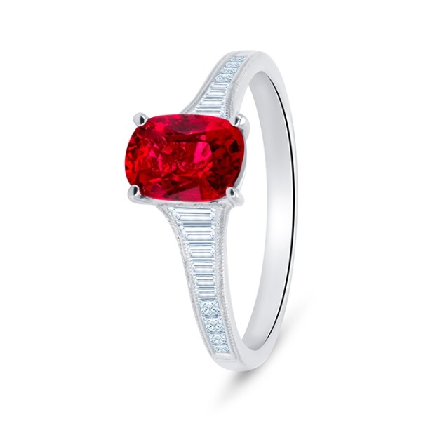 Anillo Rubí Baguettes RED VICENZA - SR 78 RUBI  2