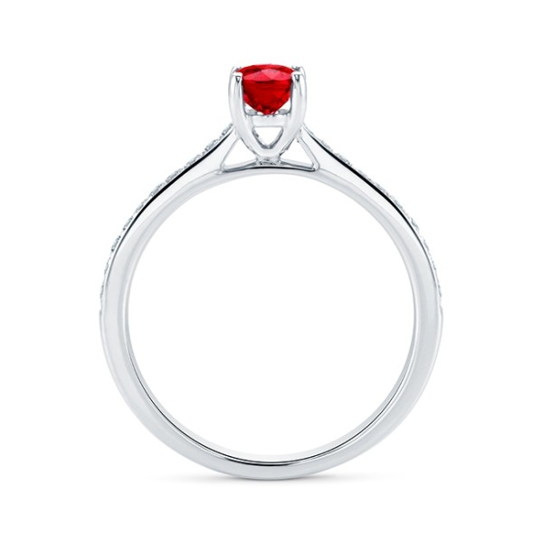 Sortija "Red Chandra" Rubí Oval Oro y Diamantes-3