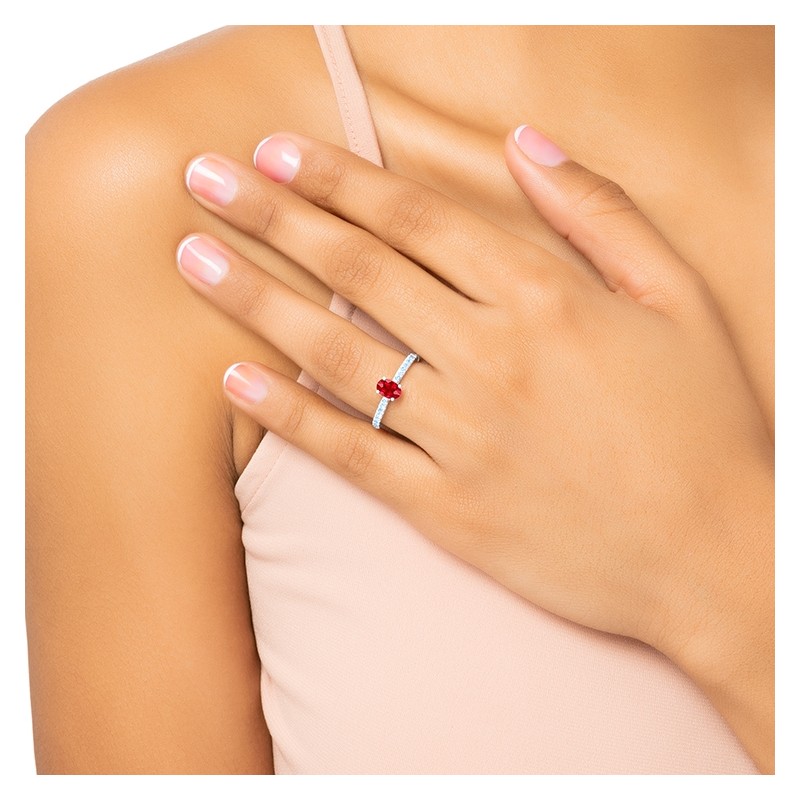 Sortija Rubí RED SILK - SR 86 RUBI -mano 2