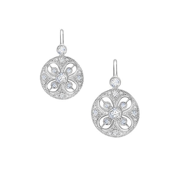 Pendientes "Bouclier" Ideales para Novia con Diamantes Oro Blanco - PR 5 2