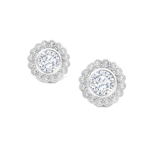 Pendientes cortos con Diamantes "Alhambra" Orla Brillantes - PR 13 2