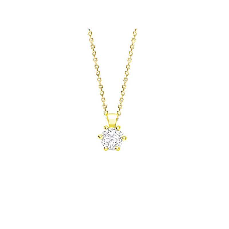 Collar Oro 18K "Hana" con Diamante - CR6 OA 