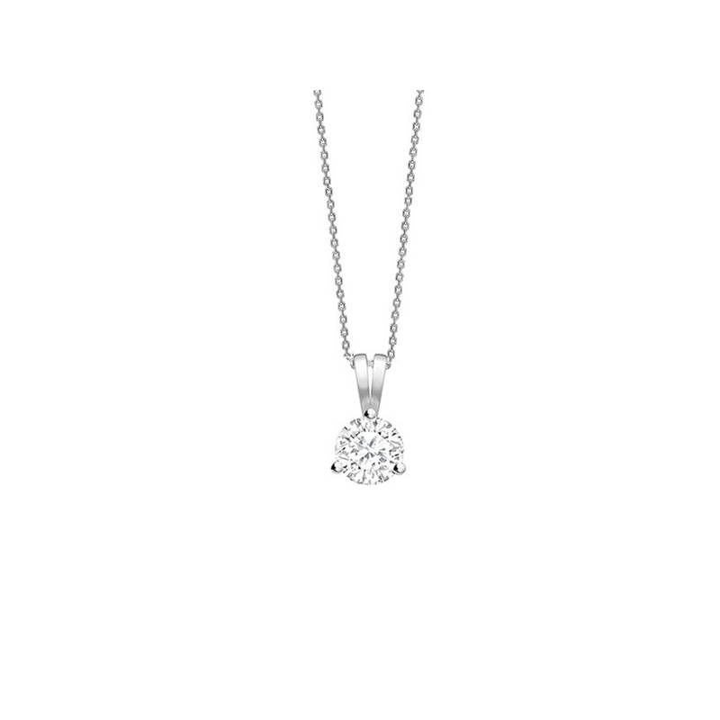 Colgante "SHALOSH " 3 garras Brillante oro blanco CR10 OB 