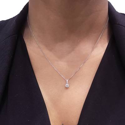 Colgante de oro Blanco 18K y diamantes colgando de riviere-2