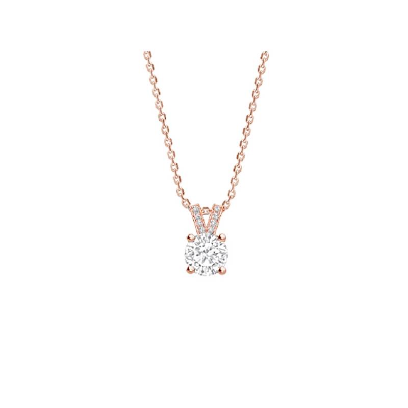 Collar Eiffel en Oro Rosa de 18k con Diamantes - CR 16 OR