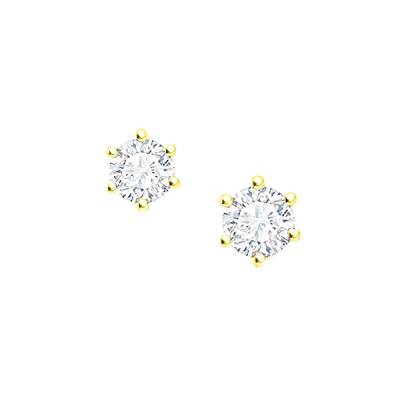 Pendientes "Golden Harmony" en oro amarillo con brillantes - PR 9 OA
