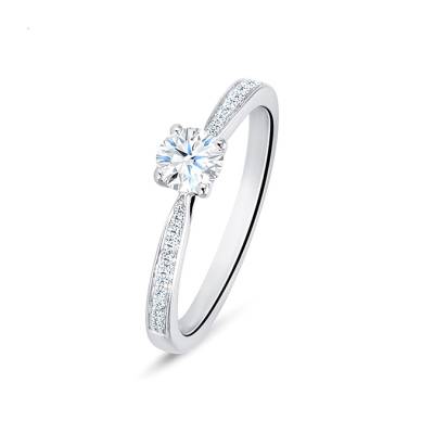 Solitario "Boston Diamonds" Oro 18k y brillantes certificados-2