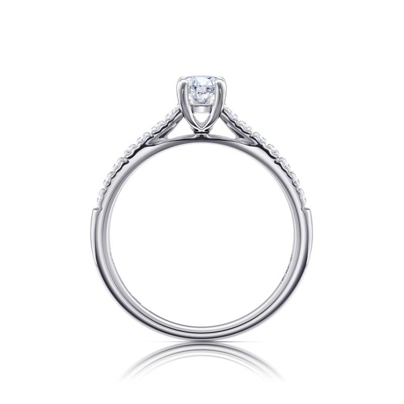 Sortija diamante oval oro cairo style