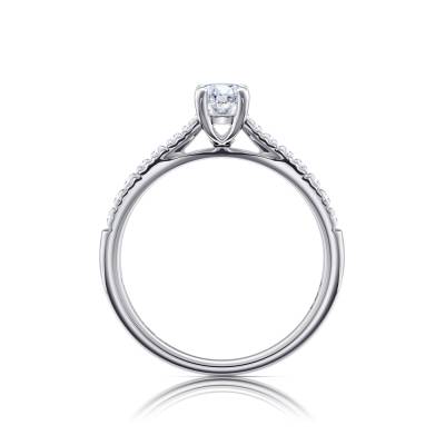 Sortija diamante oval oro cairo style