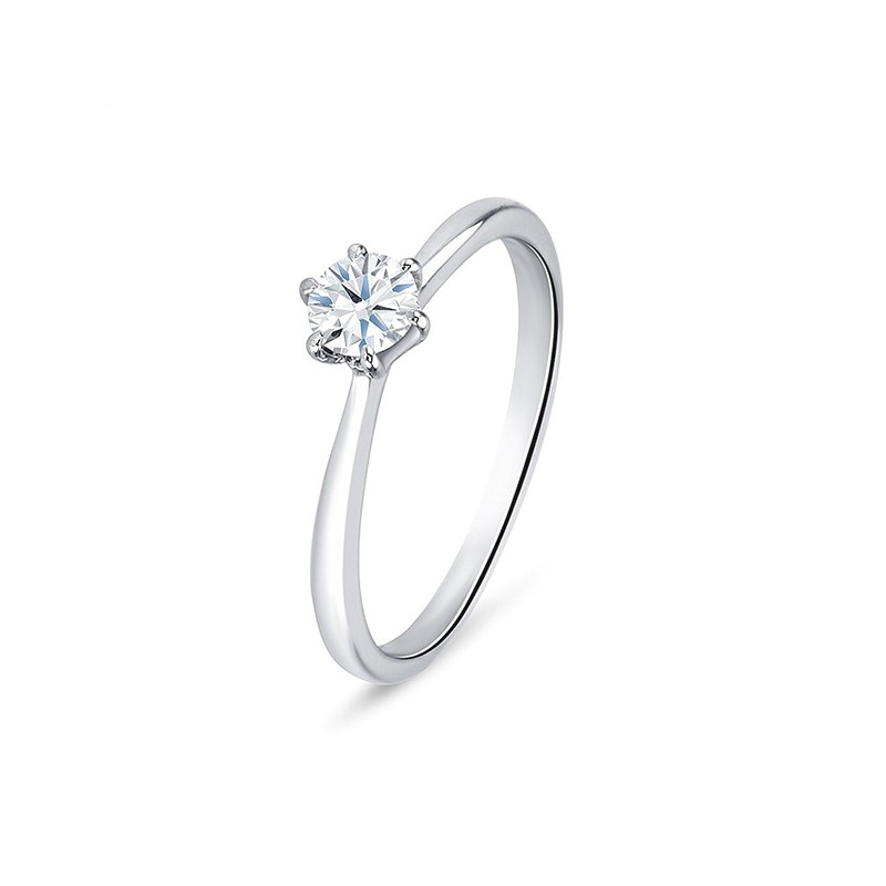 Solitario "Firenze" de diamante 0.25 cts. oro blanco SR - 14