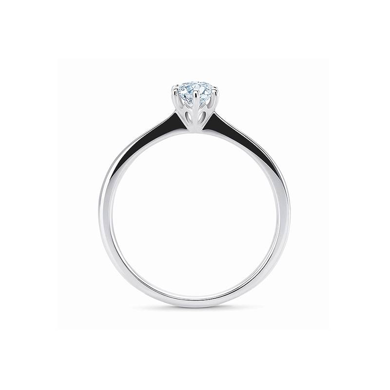 Solitario "Firenze" de diamante 0.25 cts. oro blanco SR - 14