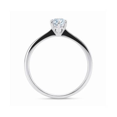 Solitario "Firenze" de diamante 0.25 cts. oro blanco SR - 14