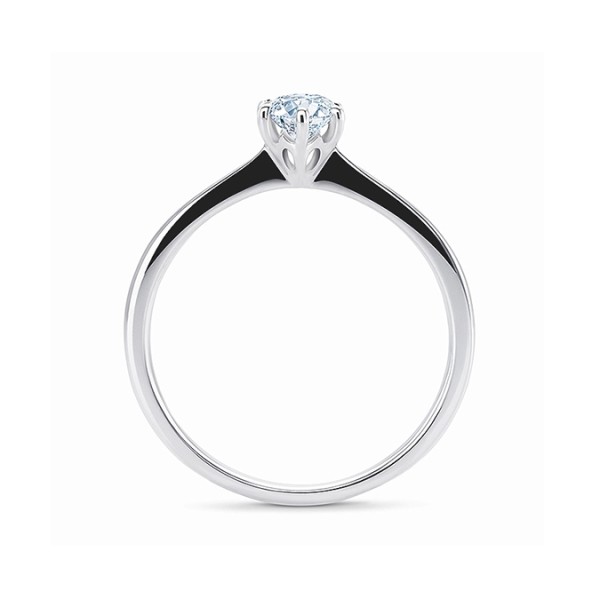 Solitario "Firenze" de diamante 0.25 cts. oro blanco SR - 14