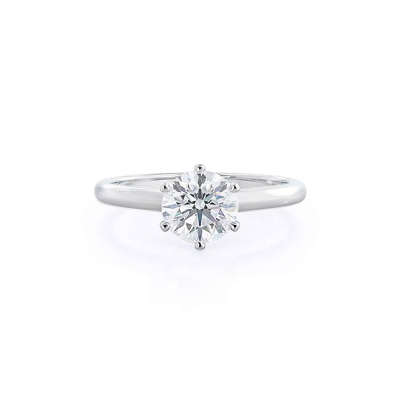 Sortija "Hope" 0.15 cts. oro blanco 18k y brillante