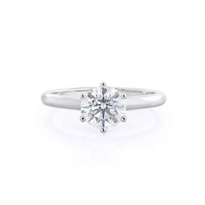 Sortija "Hope" 0.15 cts. oro blanco 18k y brillante