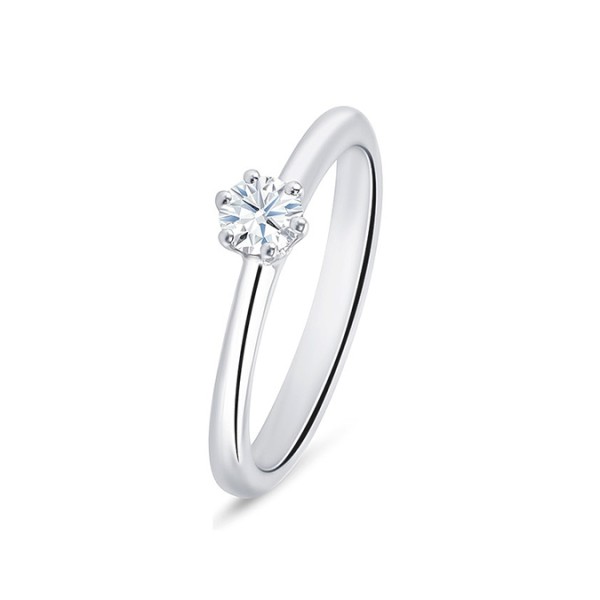 Sortija "Hope" 0.15 cts. oro blanco 18k y brillante 2