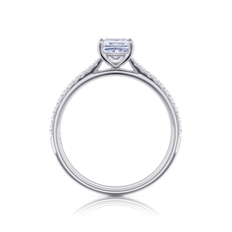 Sortija "Itami" de oro blanco 18K con diamantes - SR-58-2