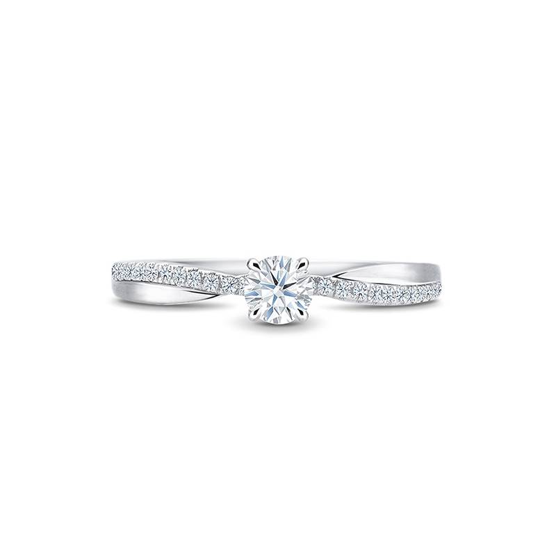 Anillo "Nash" brillante central desde 0.20 cts. en oro 18k