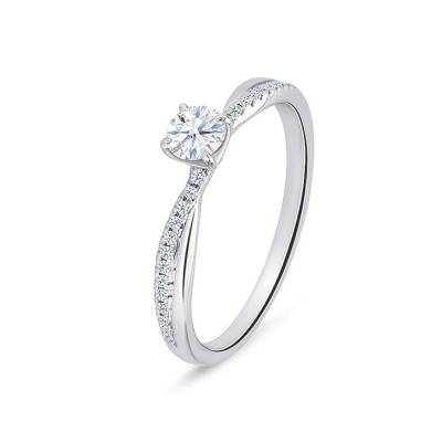 Anillo "Nash" brillante central desde 0.20 cts. en oro 18k-2