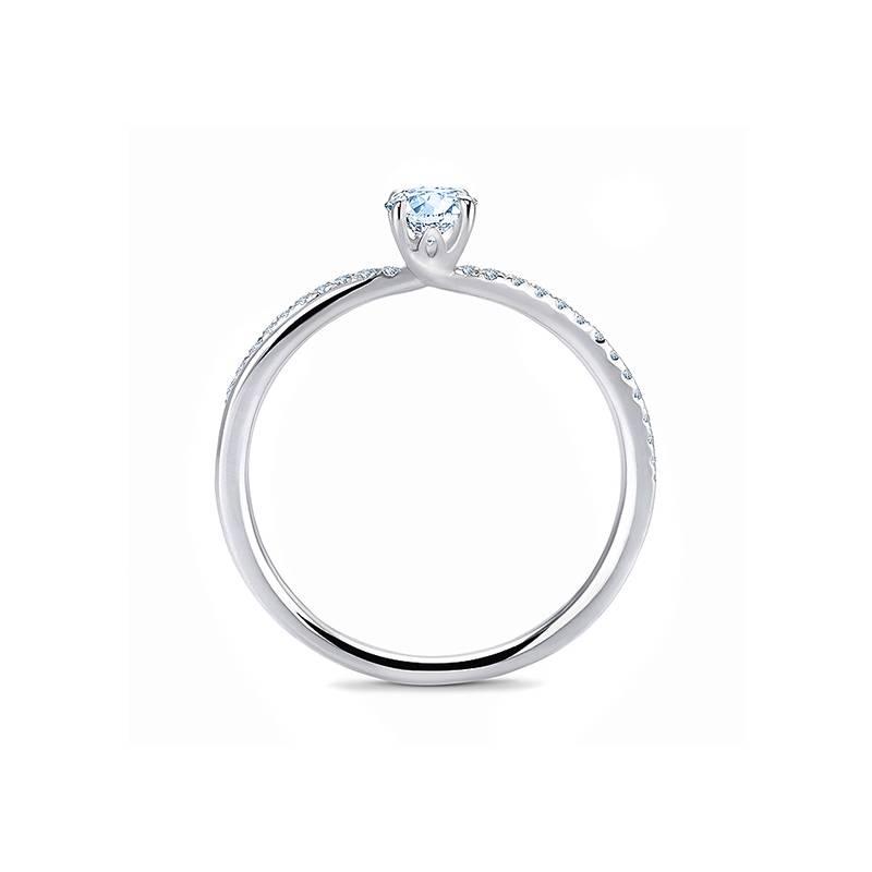 Anillo "Nash" brillante central desde 0.20 cts. en oro 18k-3