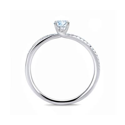 Anillo "Nash" brillante central desde 0.20 cts. en oro 18k-3