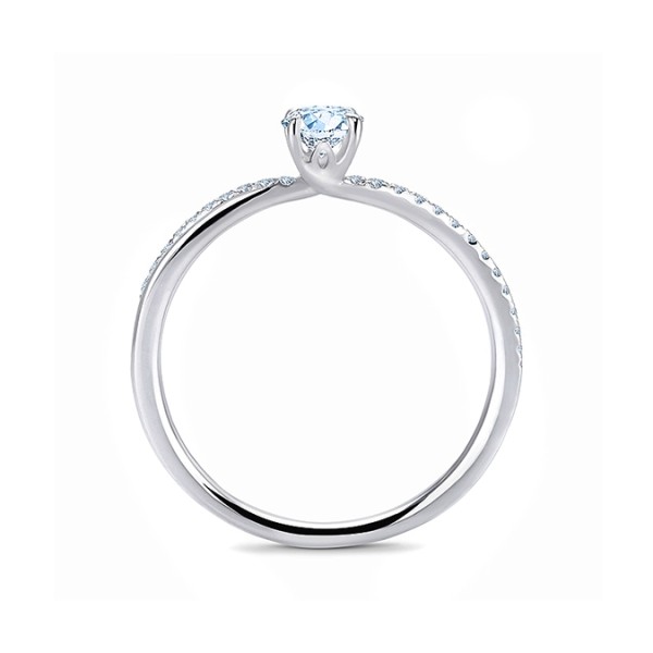 Anillo "Nash" brillante central desde 0.20 cts. en oro 18k-3