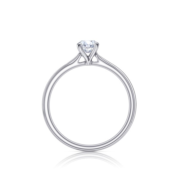 Solitario Pekin oro blanco y diamante 0.10 cts. engastado en 4 garras-3 Solitario Pekin oro blanco y diamante 0.10 cts. engastado en 4 garras-3