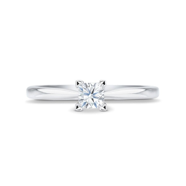 Anillo solitario "Surya" de oro blanco de 18k con diamante - SR-3