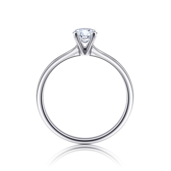 Solitario Praia oro blanco 18K y brillante desde 0.15 quilates -3