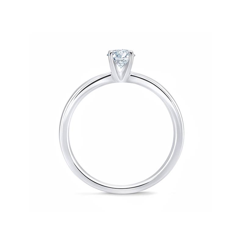 "Wien" oro blanco de 18k con diamante engastado en garras de 0.20 cts - SRWien19