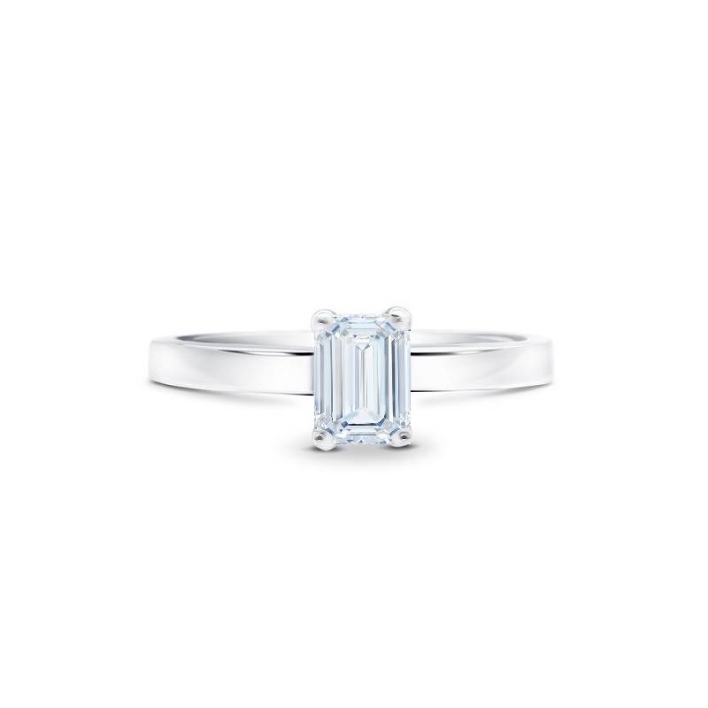 Anillo "Emerald Cut" talla esmeralda de 0.70 cts
