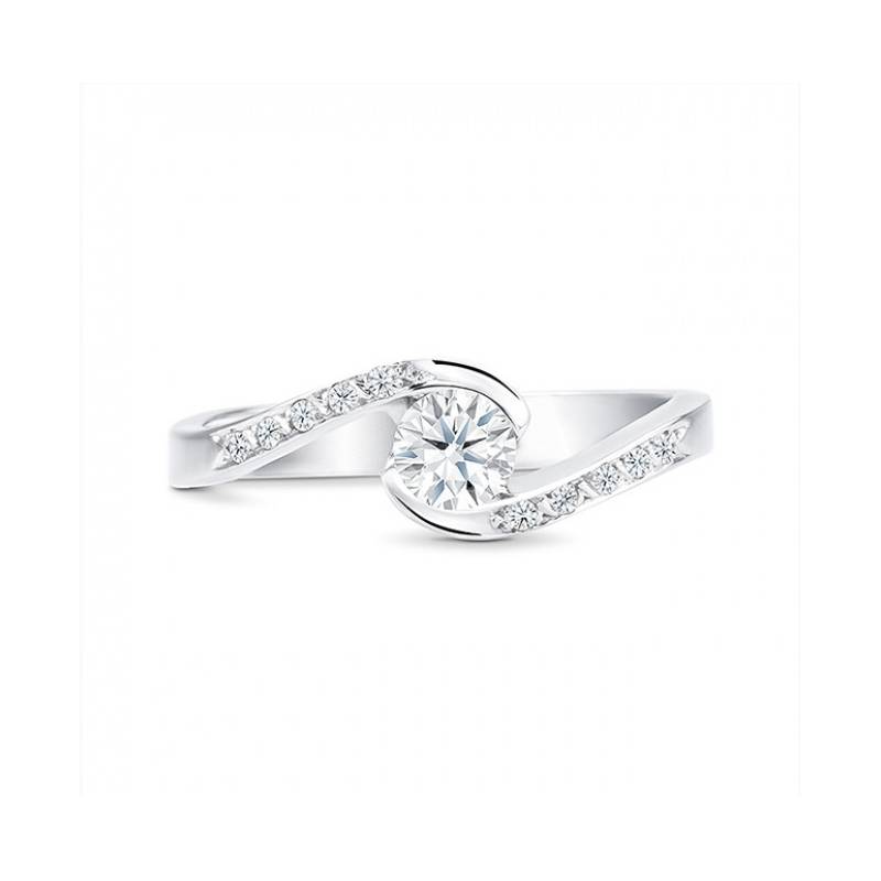 Sortija “Umi B” moderna y Brillantes central 0.25 cts G-VS1