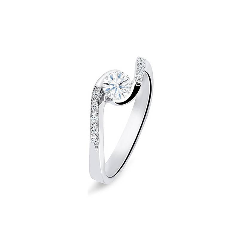 Sortija “Umi B” moderna y Brillantes central 0.25 cts G-VS12