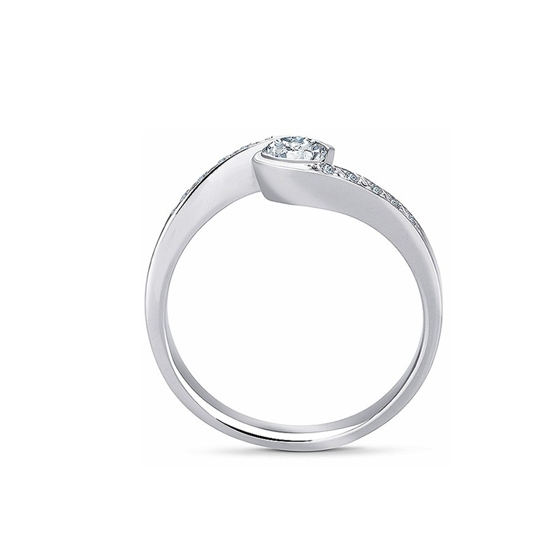 Sortija “Umi B” moderna y Brillantes central 0.25 cts G-VS1t-3