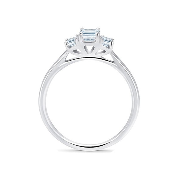 Anillo “Trilogy” clásico con tres tallas esmeralda-3